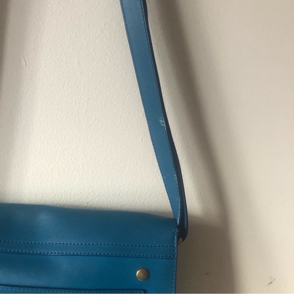 ❤️Blue IIIBeca by Joy Gryson Leather Bag Saddle Crossbody Bag - Picture 7 of 11